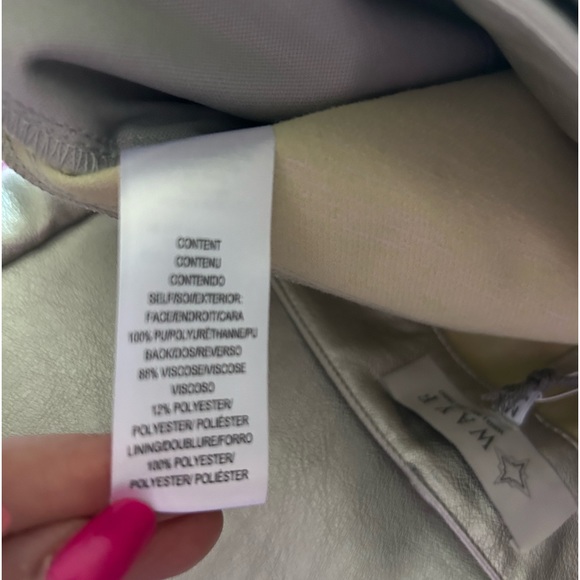 Wayf Silver Vegan Leather Jean - Picture 5 of 5